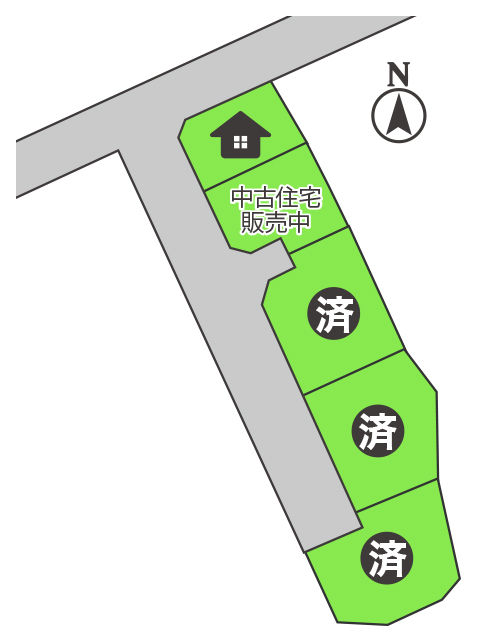 渋川市石原分譲地6区画