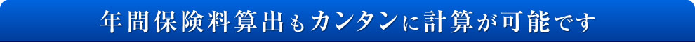 年間保険料算出もカンタンに計算が可能です